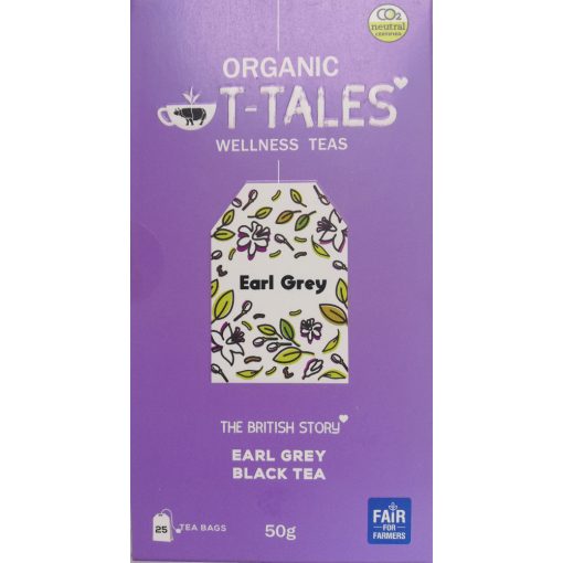 Earl Grey filteres fekete tea T-Tales Organic 25x2g