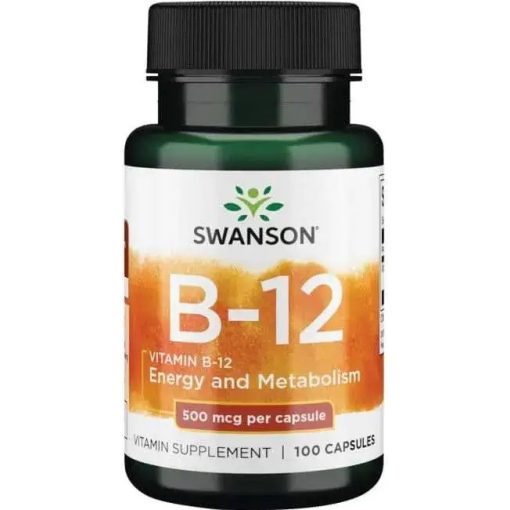 Swanson B12 vitamin 500mcg 100 kapszula Kobalamin