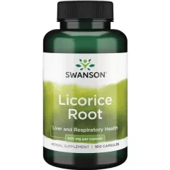 Swanson Licorice Root 450mg 100 kapszula (Édesgyökér)