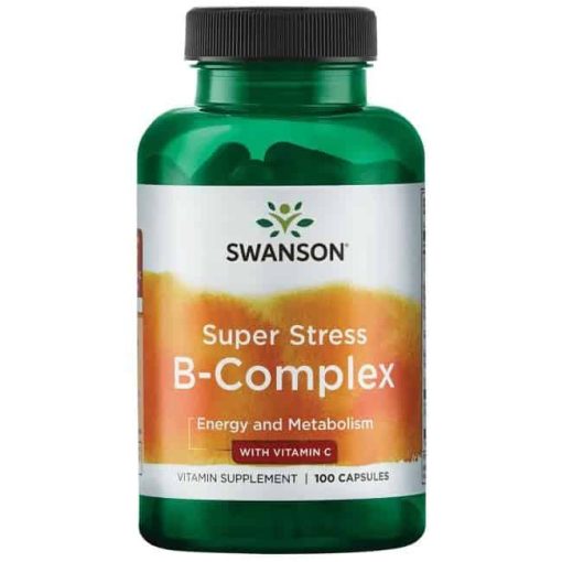 Swanson B-Complex, C-vitaminnal 100 kapszula Super Stress