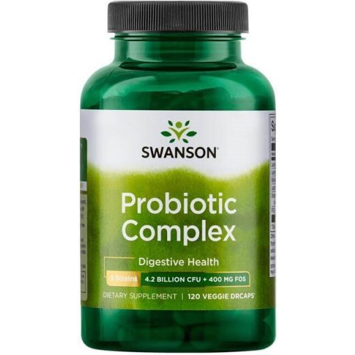 Swanson Probiotic Complex 120 kapszula 5 törzs + 4,2 milliárd CFU + 400mg FOS