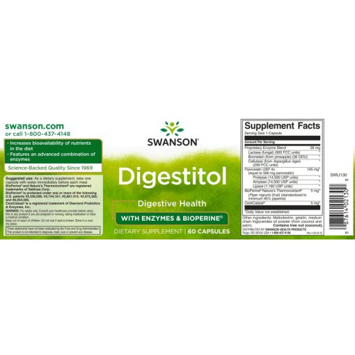 Swanson Digestitol 60 kapszula