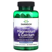 Swanson Magnézium & Kálcium + D3&K2 90 növényi kapszula