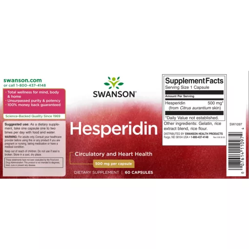 Swanson Hesperidin 500mg 60 kapszula
