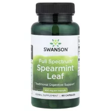 Swanson Spearmint Leaf 400mg 60 kapszula fodormentalevél
