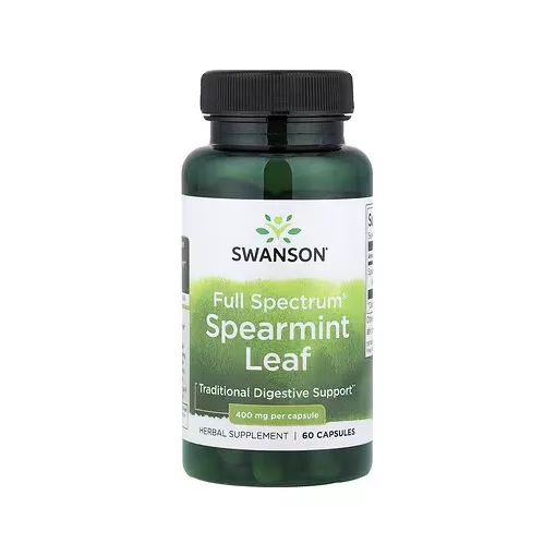 Swanson Spearmint Leaf 400mg 60 kapszula fodormentalevél