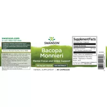 Swanson Bacopa Monnieri 50mg 90 kapszula (10:1 kivonat)