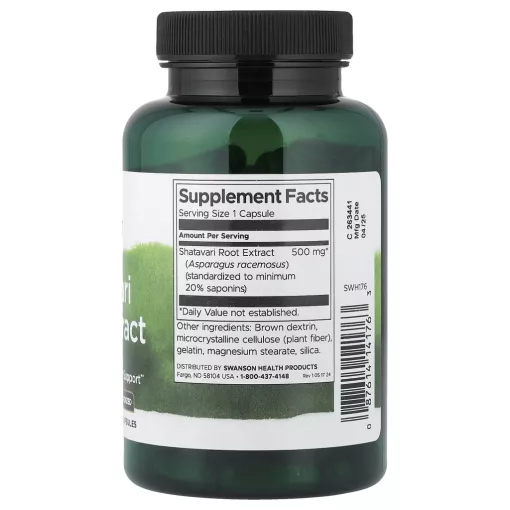 Swanson Shatavari Root Extract 500mg 120 kapszula Shatavari gyökér kivonat