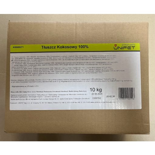 Kókuszolaj 10kg Unifet lédig