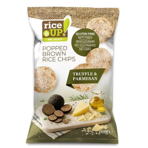 Rice Up Chips Szavasgomba-Parmezán 60g ízesítéssel Truffle & Parmesan