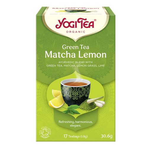 BIO Zöld tea matcha-citrom 17x1,8g Yogi Green Tea Matcha Lemon
