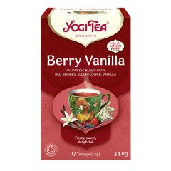   BIO Bogyós gyümölcsös tea vaníliával 17x2g Yogi Berry Vanilla