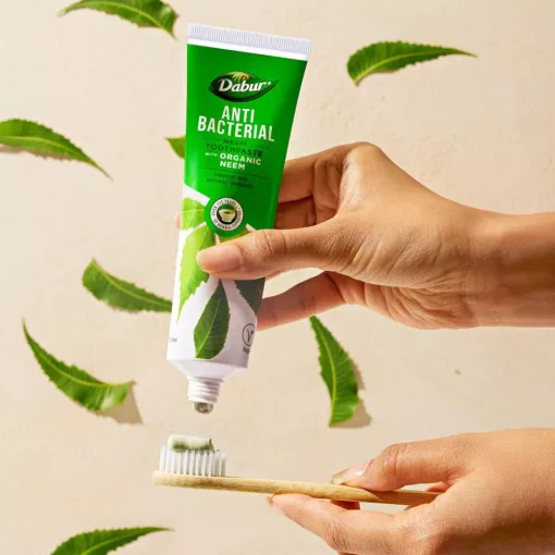 Dabur Antibacterial Neem fogkrém 100ml fluormentes, organikus