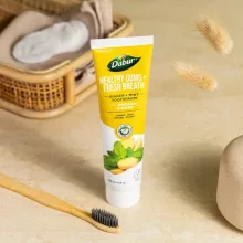 Dabur Healthy Gums+Fresh Breath fogkrém 100ml fluormentes, organikus