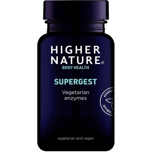 Supergest vegetarian enzim kapszula 90db Higher Nature