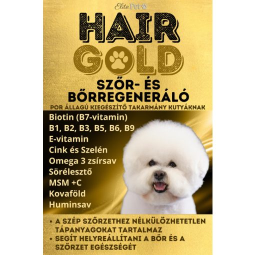 Hair Gold Szőr- és bőrregeneráló keverék 100g táplálékiegészítő kutyáknak