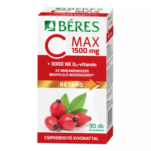 Béres C Max 1500mg Retard csipkebogyó+D3 90db filmtabletta