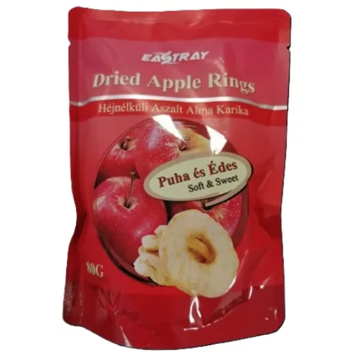 Eastray Héjnélküli aszalt alma karika 80g Dried Apple Rings
