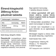 Vitaking Króm pikolinát 200mcg (100) tabletta