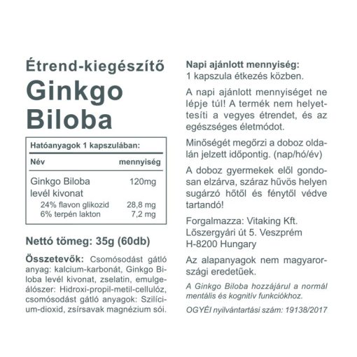 Vitaking Ginkgo Forte 120mg (60) kapszula