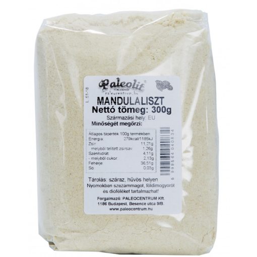 Mandulaliszt BOPP 300g zsírtalanított Paleolit