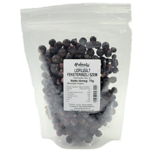 Paleolit Liofilizált fekete ribizli 70g szemek Black currant