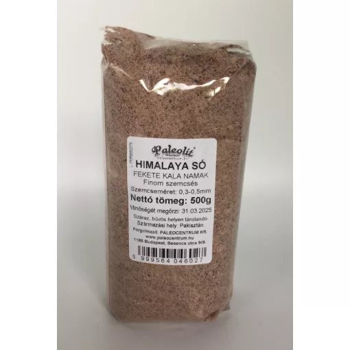 Paleolit Himalaya só fekete 500g fine (0,3-0,5mm) Kala Namak