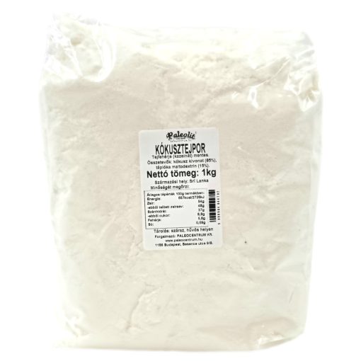 Paleolit Kókusztejpor 1kg Vegán, 36%-os zsírtartalommal, kazeinmentes