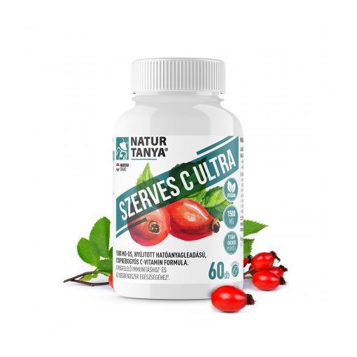 Natur Tanya® Szerves C-vitamin 1500mg 60db filmtabletta csipkebogyó kivonattal