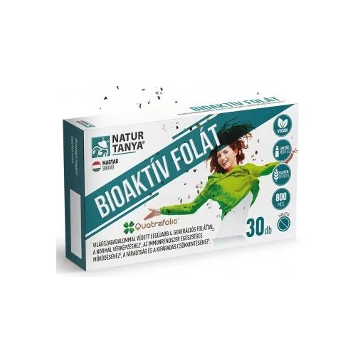 Natur Tanya® Bioaktív Folát 800mcg 30db vegán tabletta