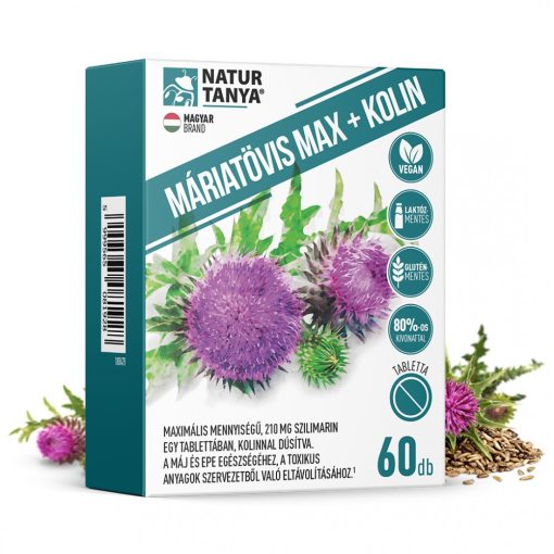 Natur Tanya® Máriatövis max + Kolin 60db kapszula