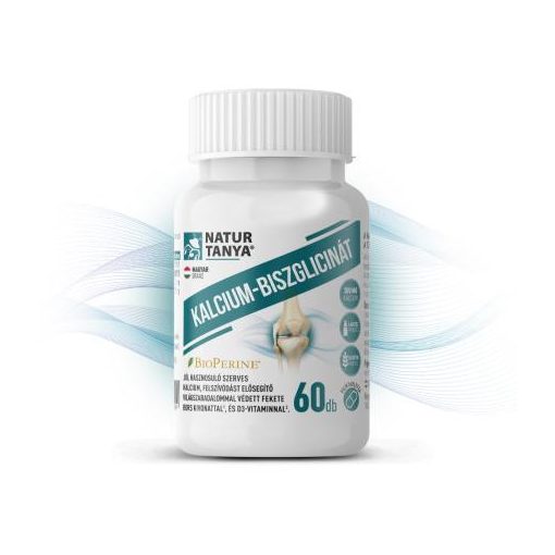 Natur Tanya® Kalcium-biszglicinát 60db filmtabletta BioPerine® és D3-vitamin