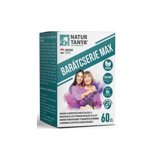 Natur Tanya® Barátcserje Max 240mg 60db kapszula, bioaktív B6-vitaminnal