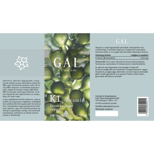 GAL K1-Vitamin 1000mcg K-vitamin x 480 adag