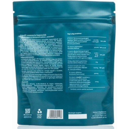 GAL Multivitamin - 90 darabos utántöltő 90 lipofil+180 hidrofil+90 C-vitamin kap