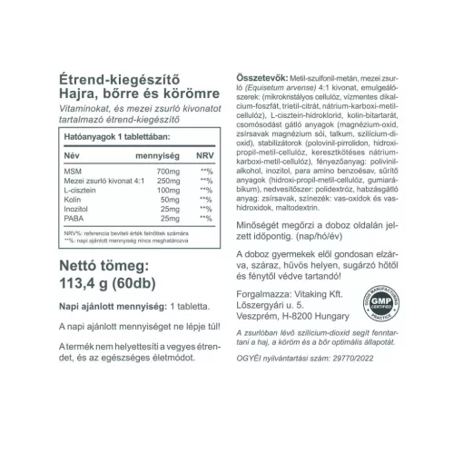 Vitaking Haj Bőr Köröm (60) tabletta