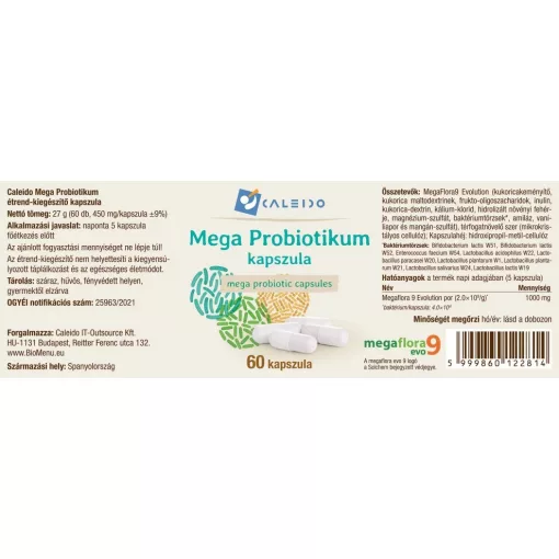 Caleido Mega Probiotikum 60db kapszula