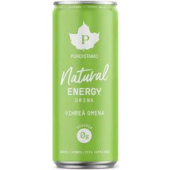   Puhdistamo Natural energy 330ml zöld alma ízű természetes energiaital DRS