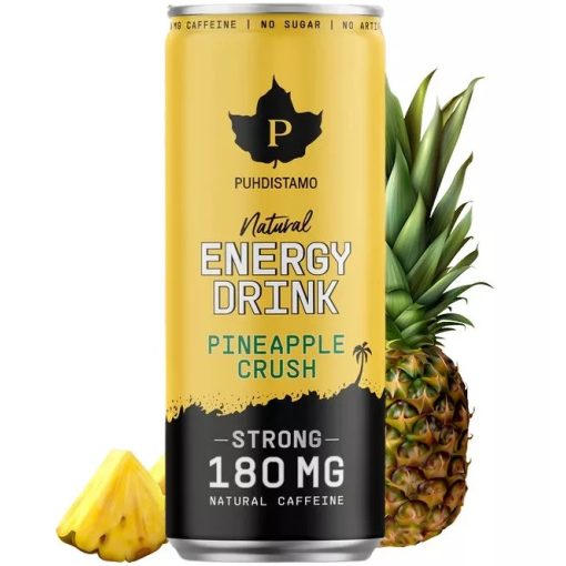 Puhdistamo Natural energy 330ml ananász ízű természetes energiaital DRS