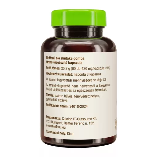 BioMenü BIO Shiitake gomba kapszula 60db
