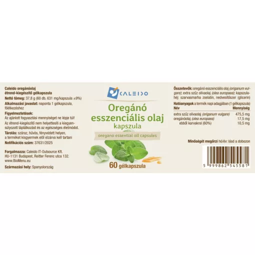 Caleido Oregánó esszenciális olaj gélkapszula 60db