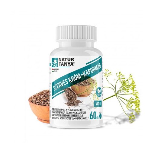 Natur Tanya® Szerves Króm + kapormag 60 db tabletta