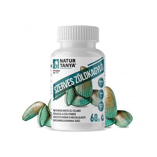 Natur Tanya® Szerves zöldkagyló 60db kapszula glükózaminoglikánokkal (GAG)