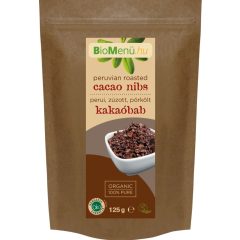 BIO Kakaóbab zúzott, nyers, perui 125g BioMenü