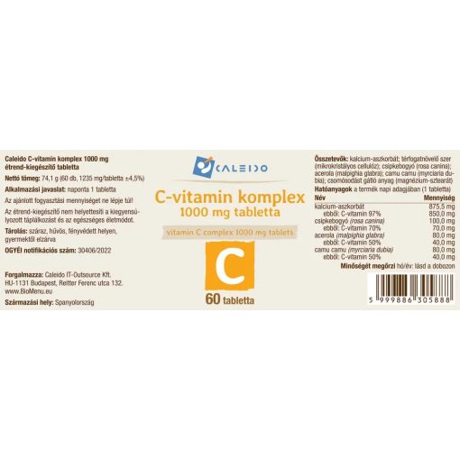 Caleido C-vitamin komplex 1000mg 60db tabletta