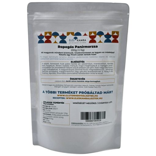 Éléskamra Ropogós panírmorzsa CH csökkentett lisztkeverék 200g (Paleo)