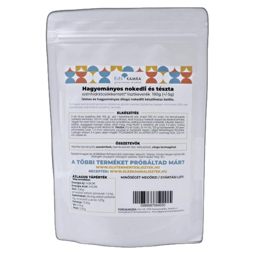 Éléskamra Hagyományos nokedli és tészta CH csökkentett lisztkeverék 190g (Paleo)