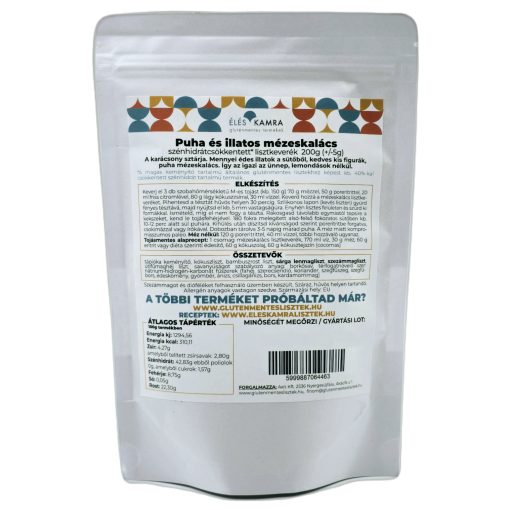 Éléskamra Puha és illatos mézeskalács CH csökkentett lisztkeverék 200g  (Paleo)