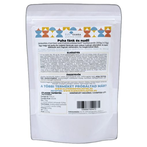Éléskamra Puha fánk és nudli szénhidrát csökkentett lisztkeverék 200g (Paleo)
