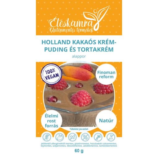Éléskamra Vegán Holland kakaós krém puding és tortakrém alappor 60g GM